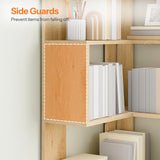 HOOBRO 5-Tier Corner Bookshelf, L-Shaped Corner Bookshelf, 55.3'' Tall Wooden Bookcase with Baffle, Freestanding Display Rack, for Living Room, Home Office, Natural NL50SJ01 HOOBRO