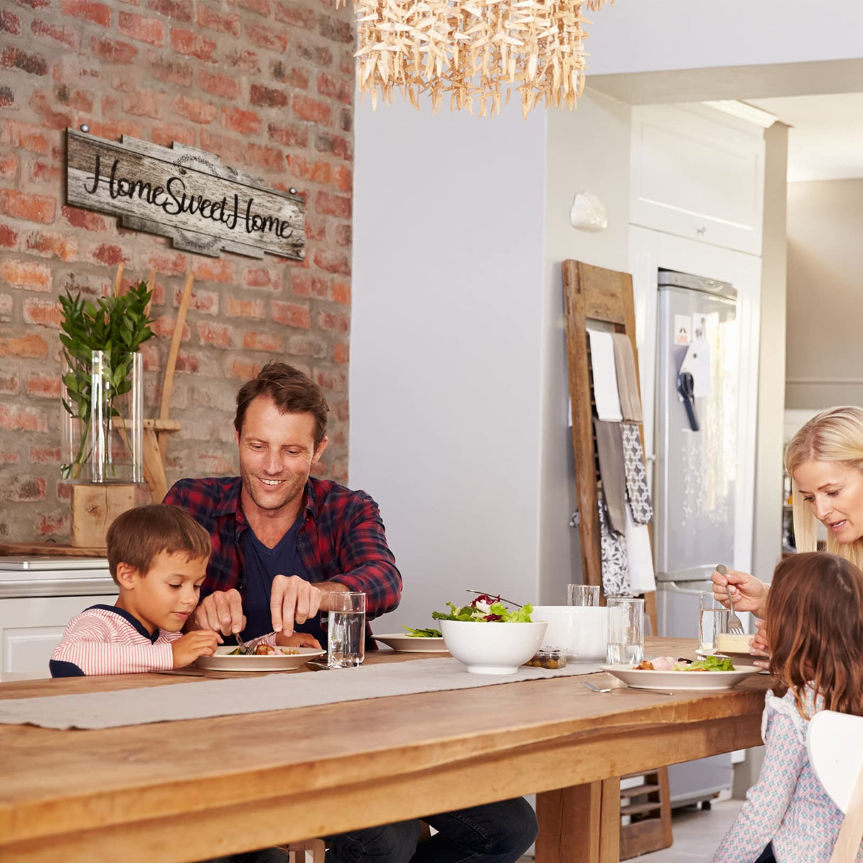 Jetec Home Sweet Home Sign, Rustic Wood , Large Farmhouse Home Plaque Wall Hanging Wooden Sign for Bedroom, Living Room, Wall, Wedding Decor (Gray) Jetec