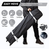 Nazhura 10' x 10' Pop Up Canopy Tent with Sand Weight Bag, Freestanding Sun Shelter for Picnic and Camping, One Person Setup and Height Adjustable (White) Nazhura