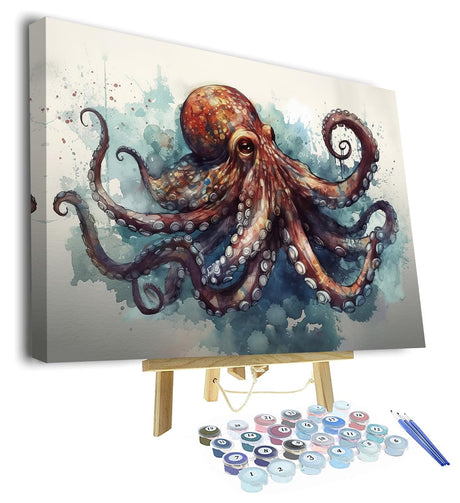 TUMOVO DIY Paint by Number Octopus and Tentacles of Octopus Paint by Numbers for Adults Abstract Adult Paint by Numbers Kids on Canvas Wall Art Paint by Numbers for Adults Beginner Framed 16x20 inch TUMOVO
