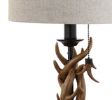 JONATHAN Y JYL1031A Gaston 20.5" Resin Mini LED Table Lamp, Farmhouse, Traditional, Cottage, Rustic, Office, Living Room, Family Room, Dining Room, Bedroom, Hallway, Foyer, Brown JONATHAN Y