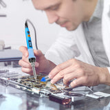 Electronics Soldering Iron Kit, SREMTCH 80W LCD Digital Soldering Gun with Adjustable Temperature Controlled and Fast Heating Ceramic Thermostatic Design, ON-Off Switch 20pcs Solder Kit Welding Tool SREMTCH