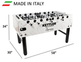 KETTLER Carrara Outdoor Foosball Table with 360 Degree Goalie Rotation, 5 Resin Balls, 5 Cork Balls and Premium Storage Cover KETTLER