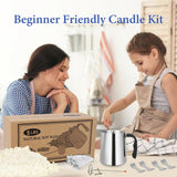 SAEUYVB Candle Making Kit Supplies, Natural Candle Wax for Candle Making - Soy Wax DIY Candle Making for Adults, Including 5lbs Soy Wax Flakes, Pouring Pot, Start Candle Kit for Adults, Beginners SAEUYVB