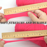 400g Tshirt Yarn for Crochet,Hot Pink T Shirt Soft Elastic Fabric Chunky Thick T-Shirt Crochet Yarn for Crocheting Knitting Beginner Hand Knitting for Bag/DIY Craft/Home Decor-Hot Pink YARFOFUN