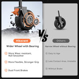 Hikevent Collapsible Wagon Cart Foldable with 220lbs Weight Capacity, Utility Grocery Shopping Cart with Wheels, Lightweight Portable Folding Wagon for Garden Sports Beach and Camping, Black Hikevent