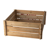 Glitzhome 27" L Wooden Crate Tree Collar, Natural Wooden Merry Christmas Christmas Tree Base Cover Farmhouse Tree Box Decorative Christmas Tree Skirt Glitzhome