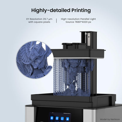 UniFormation 8K Resin 3D Printer GKtwo 10.3'' LCD Photocuring Resin Printer with Build-in Heating System & Odor Filter, Large Build Volume 228 * 128*H245mm - WoodArtSupply