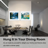 BAISITE Paint by Numbers Kit for Adults Beginners,12" Wx16 L 2 Pack Canvas for Painting Kits for Adults in Colorful Box-PBN281-282 BAISITE