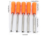 LBY 5 Sizes Wood Chisel Set, 6/8/10/12/14mm(.24''/.31''/.39''/.47'') Woodworking and Carving Chisels Assortment Kit LBY