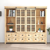 CCJH 6.5FT Mini Sliding Barn Door Hardware Kit Closet Cabinet 78" Track System Carbon Steel Basic Roller Hanger for Double Doors CCJH