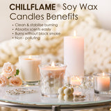 CHILLFLAME Soy Wax Flakes, Natural Candle Wax, Organic Soy Wax for Candle Making from Farm, No Harmless, Additives, and Pure (5 lb) CHILLFLAME