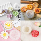 9 PCS Flower Candle Molds Rose Tulip Silicone Candle Mold Flower Shapes Moldes De Rosas Silicona para Velas for Soy Wax, Beeswax, Candle Making, Resin Craft Aifong