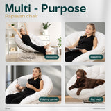 Bme 40" Ergonomic Wicker Papasan Chair with Soft Thick Density Fabric Cushion, High Capacity Steel Frame, 360 Degree Swivel for Living, Bedroom, Reading Room, Lounge Bme