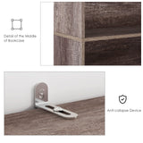 FOTOSOK 6-Tier Oak Open Bookcase – Stylish Freestanding Storage for Living Room, Bedroom & Office FOTOSOK