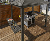 Sojag 5' x 8' Mykonos BBQ Grill Gazebo Outdoor Weather-Resistant Aluminum Frame Shelter Dark Grey Sojag