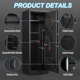 Marcree 8-10 Gun Safe, Digital Large Gun Cabinet for Rilfes and Shotguns, Rifle Safe with Removable Shelf, Shotgun Safes with Dual Alarm System&Mute Function, LED Light, Pistol Bags, Assemble Required Marcree