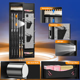 4-5 Gun Safe for Home Rifle and Pistols, Electronic Rifle Safe, 54" Quick Access Gun Cabinets,Heavy-Duty Rilfe Security Safe for Shotguns with Dual Alarm System, TYPE-C Keypad, Removable Shelf QIRANUI