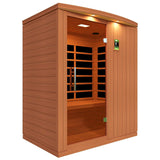 Dynamic Saunas Madrid Elite 3 Person Capacity PureTech Ultra Low EMF Infrared Therapy Home Sauna Box with Bluetooth, Roof Vent, and LED Control Panel DYNAMIC SAUNAS