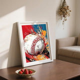 UIBDVKS Baseball Diamond Art Painting Kits for Adults, Sports 5D Diamond Painting for Adults Beginners DIY Full Drill Round Art Gems for Home Wall Decor 12x16 INCH UIBDVKS