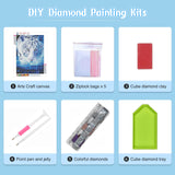 NAIMOER Tiger Diamond Art Kits for Adults, Full Drill 5d Diamond Art Animals Diamond Art Kits Gem Art Painting Rhinestone for Home Wall Art Decor 30x40 cm NAIMOER