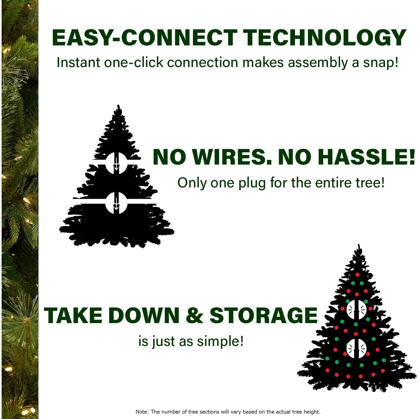 Fraser Hill Farm Pine Valley Flocked Christmas Tree, 10 Feet Tall, Artificial Snowy Tree Includes Easy to Connect Warm White LED Lights, Realistic and Modern Tree Perfect Holiday Décor