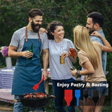 Hhyn Silicone Basting Pastry Brush Set 4 Pack Heat Resistant Spread Oil Butter Sauce for BBQ Grill Barbeque Kitchen Baking Cooking Pastries, 2 Large & 2 Small Multicolor Hhyn