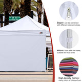 ABCCANOPY Instant Canopy SunWall 10x10 FT, 1 Pack Sidewall Only, No Frame or Top, White ABCCANOPY