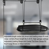 TRUSOON 2025 Upgrade Cargo Box Garage Pulley System, Garage Ceiling Hoist Heavy-Duty Holds up to 150 lbs Capacity, Fit 10-14 Foot Ceilings, Black TRUSOON