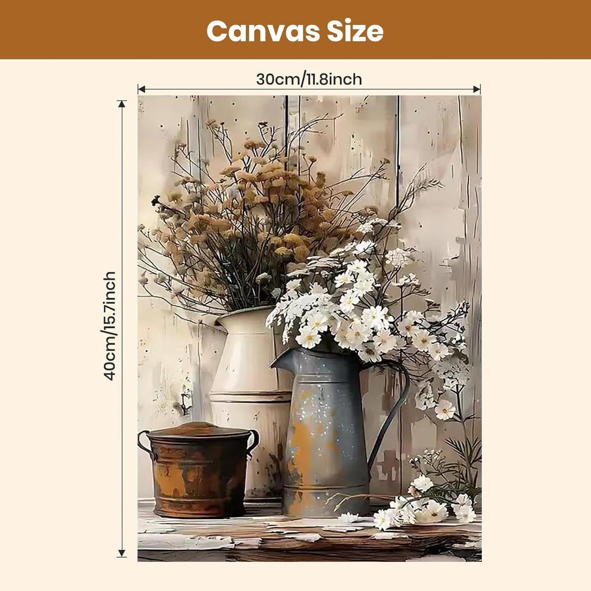 WUDWL Paint by Numbers for Adults and Kids, Painting by Number Kits On Canvas, Number Artist Paint by Number Kit Funny Flower Without Frame DIY Oil Painting Acrylic Paints, Home Wall Decor, 12x16in WUDWL