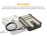 SnapSafe Treklite Combination Lock Box - Polycarbonate Portable and Lightweight Gun Lock Box - With Keyed Lock and Foam Lining - Ideal for Travel, TSA Approved - XL, 10 x 7 x 2 Inches SnapSafe