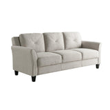 Lifestyle Solutions Harrington Sofa Curved Arms, Beige LifeStyle Solutions