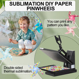 24 Pack Sublimation Blank Pinwheels DIY Pinwheels Craft Color Your Own Wind Spinners Toy Crafts DIY White Pinwheels Painting Party Favors Pinwheels (24pcs Paper Pinwheels) Cevhzoe