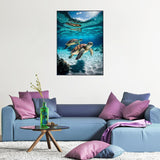 USZDL Sea Turtle Diamond Art Kits for Adults,Cute Animal 5D Diamond Painting Kits for Beginners,Diamond Dots Round Full Drill Paint with Diamonds Pictures DIY Gem Art Painting Crafts Kits 12x16 inch USZDL