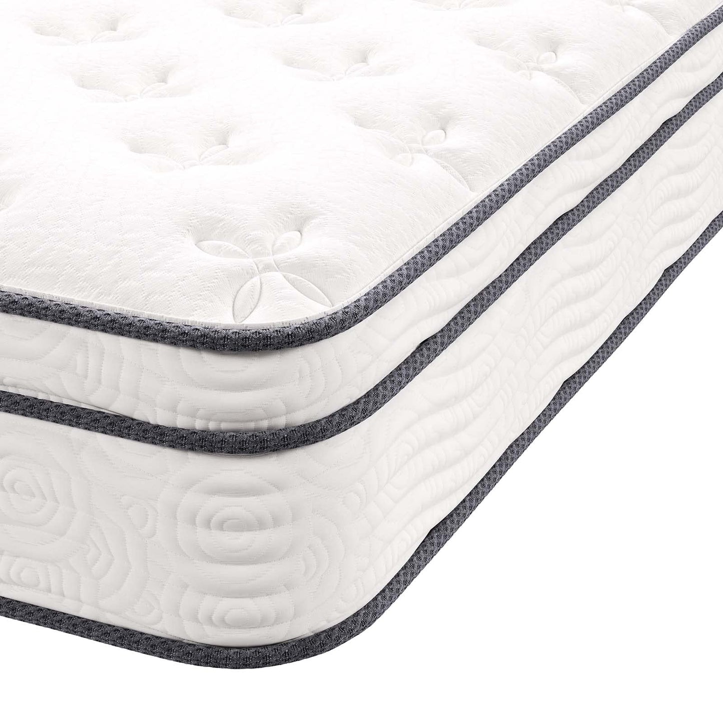 Modway Jenna 10” Innerspring and Memory Foam Twin Mattress With Individually Encased Coils