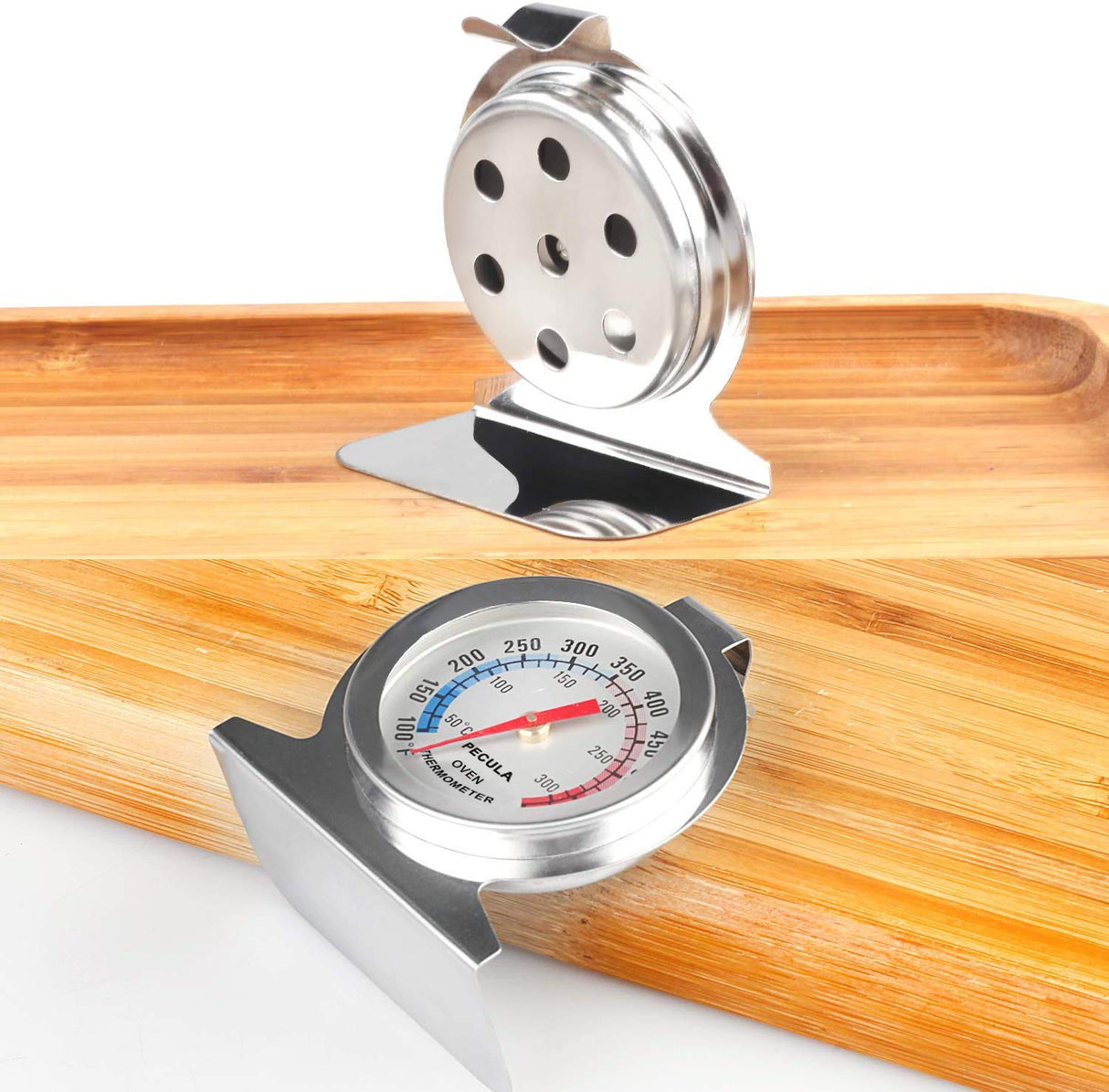 Oven Thermometer 50-300°C/100-600°F, Oven Grill Fry Chef Smoker Analog Thermometer Instant Read Stainless Steel Kitchen Cooking Thermometer PECULA