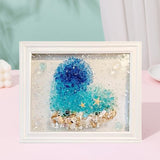 SZHTSWU DIY Photo Frame Kit, Heart Mosaic Arts Craft Kit with Resin Beach Stained Sea Glass Art and Photo Frame for Adults Home Decoration SZHTSWU