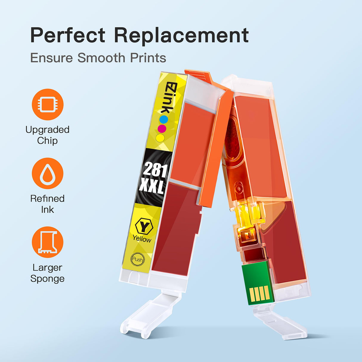 E-Z Ink Compatible Ink Cartridge Replacement for Canon PGI-280XXL CLI-281XXL PGI 280 XXL CLI 281 XXL to use with PIXMA TS8320 TS8220 TS8120 (PGBK, Black, Photo Blue, Cyan, Magenta, Yellow) 6 Pack E-Z Ink