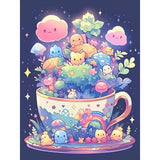 ajepon Cute Diamond Painting Kits for Adults - Diamond Art Kits for Cartoon, Cup Gem Art Kits for Adults for Gift Home Wall Decor (12x16inch) ajepon