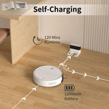 OKP Robot Vacuum Cleaner 2500Pa, 120 Min Runtime, Robotic Vacuum Cleaner with Schedule, WiFi/App/Alexa, Self-Charging, Slim Design, Quiet, Perfect for Hard Floors, Pet Hair, Carpets, K5 OKP