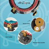 addiExpress King Size Knitting Machine, 46 Needles Circle Knit Loom Machine with Row Counter and Hand Crank, Black, 17.7 Inch addi