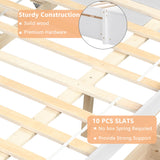 Bellemave White Full Size Bed Frame with Trundle and 2 Storage Drawers Bellemave