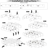 Suzile Oversize Coffee Mug Display Rack Wooden Display Shelves Rustic Wooden Floating Curio Shelf Travel Wall Mounted Coffee Mug Rack Holder Shadow Box Shelf (5.1x5.1x3in,Farmhouse White) Suzile