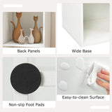 IFANNY 6 Cube Bookcase, Horizontal Bookshelf with 6 Open Cubes, Wood Bookshelves & Bookcases, Modern Display Shelf, Bookshelf for Bedroom, Living Room, Kids Rooms, Study (White, 6 Cubes) IFANNY