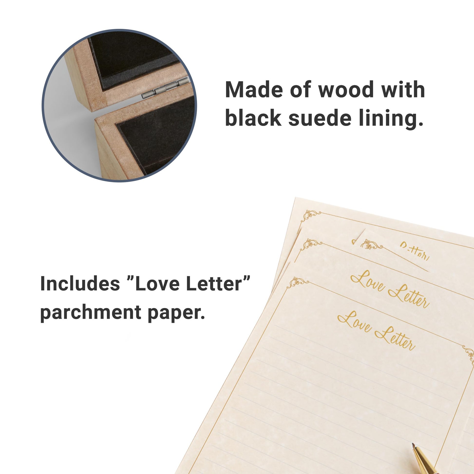 Let's Make Memories Personalized Keepsake Box – for Couples – for Weddings and Anniversaries - Love Letters - WoodArtSupply