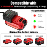 AYTXTG 2Pack 3.5Ah 20V Lithium Battery Replacement Craftsman 20V Battery CMCB202 CMCB202-2 CMCB204 CMCB204-2 Craftsman V20 Battery + CMCB104 V20 Battery Portable Charger AYTXTG