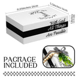 Capoda 3 Pcs Decorative Books for Home Decor Farmhouse Faux Stacked Books Wooden Rustic Decorative Books with Bead Garland Twine Ribbon Faux Leaf for Table(Blessed) Capoda