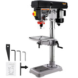15 in Benchtop Drill Press, 7.5 Amp 120V Pure Copper Motor, 288-3084 RPM Variable Speed Cast Iron Bench Drill Press, 0-45°Tilting Worktable, Tabletop Drilling Machine for Wood Metal PioneerWorks