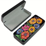 DIZAKIM 1pcs 5d Diamond Art Kits for Adults Small Diamond Painting Kit Gem Art Paint by Diamonds Dots Eyeglasses Case DIY for Beginner Women (#10) DIZAKIM