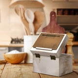 Wooden Recipe Box with Cards and Dividers - Includes 6 Wood Dividers - 50 Double Sided 4x6 Recipe Cards - Premium Handcrafted Quality - Great Gift Idea - Wedding, Birthday, Anniversary, Mother's Day WIDBI